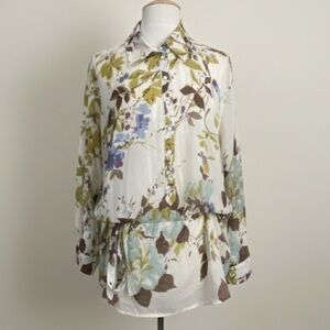 Coldwater Creek Multicolor Floral Blouse